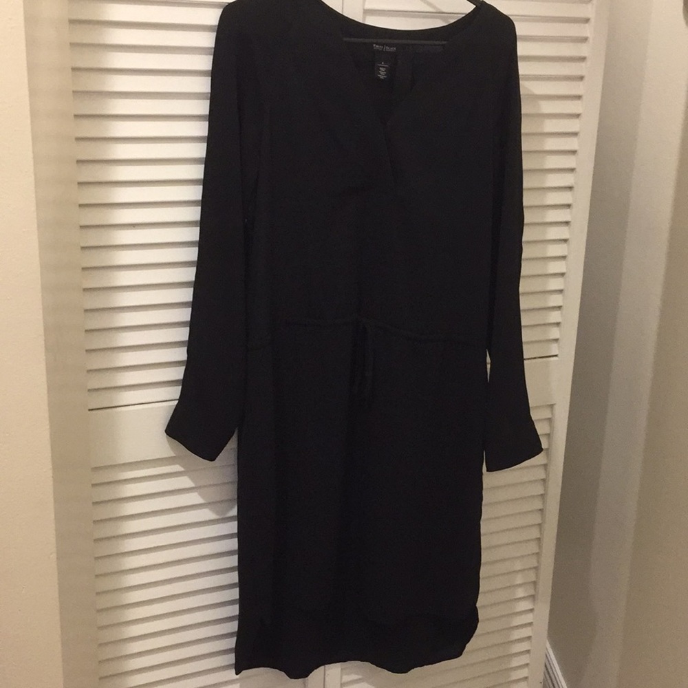 White House Black Market long sleeve black dress